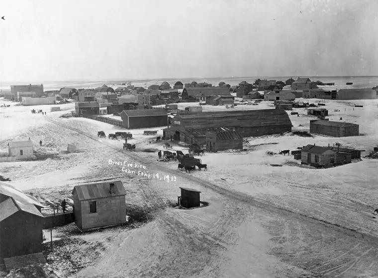 Bird's-eye view of Cabri in winter